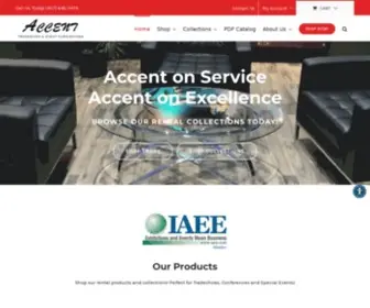 Getaccent.com(ACCENT TRADESHOW & EVENT FURNISHINGS) Screenshot