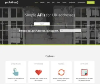 Getaddress.io(Simple APIs for UK Addresses) Screenshot