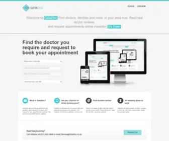 Getadoc.co.za(Find a Doctor) Screenshot