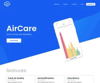 Getaircare.com(Air Quality Visualized) Screenshot