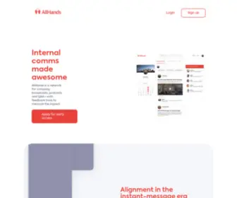 Getallhands.com(The easiest way to do internal comms) Screenshot