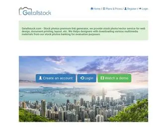 Getallstock.com(Shutterstock premium link generator) Screenshot