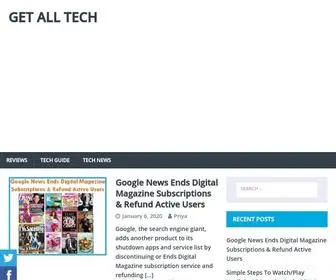 Getalltech.com(Get All Tech) Screenshot