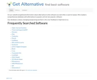Getalternative.net(Get Alternative Software) Screenshot