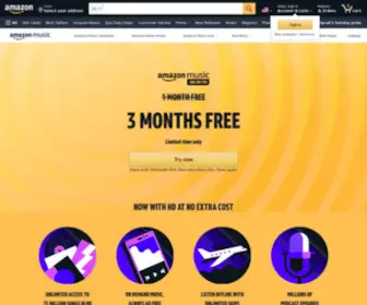 Getamazonmusic.com(Amazon Music Unlimited) Screenshot