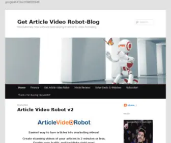 Getarticlevideorobot.com(Get Article Video Robot) Screenshot