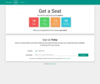 Getaseat.ca(Get a Seat) Screenshot