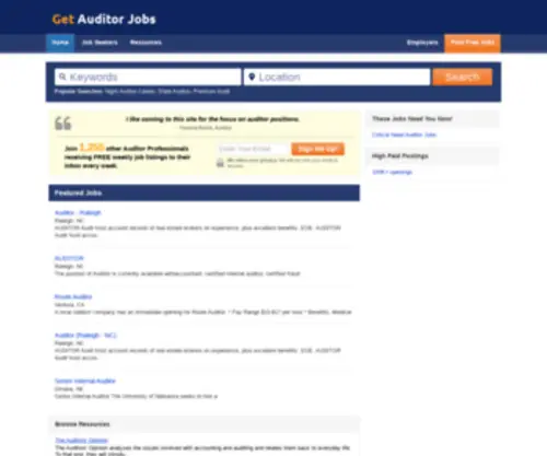 Getauditorjobs.net(Your Auditor Jobs Site @) Screenshot