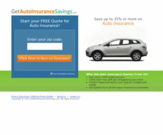 Getautoinsurancesavings.com(You Can Get a Lower Auto Insurance Rate) Screenshot