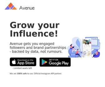 Getavenue.app(Tools, Insights, Brand Deals) Screenshot