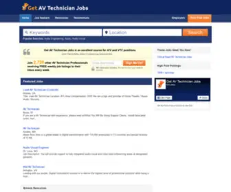 Getavtechnicianjobs.com(Your AV Technician Jobs Site @) Screenshot