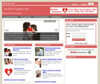 Getbacktogethertips.com(Get Back Together Tips) Screenshot