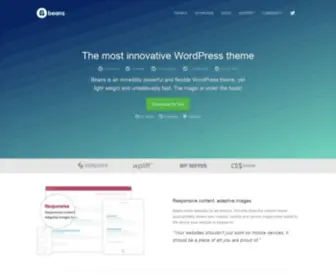 Getbeans.io(The most innovative WordPress Theme Framework) Screenshot