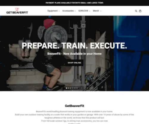 Getbeaverfit.com(Home physical training equipment) Screenshot