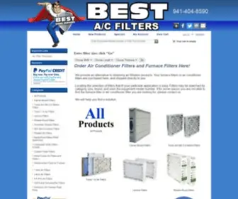 Getbestfilters.com(Air Conditioner Filters and Furnace Filters) Screenshot