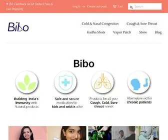 Getbibo.com(Products you trust for respiratory problems such as cough & cold) Screenshot