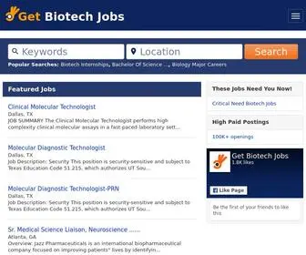 GetbiotechJobs.com(Your Biotech Jobs Site @) Screenshot