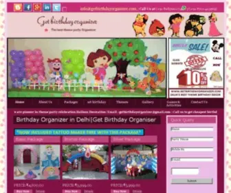 Getbirthdayorganizer.com(Get Birthday Organizer Theme Party Planner Delhi) Screenshot