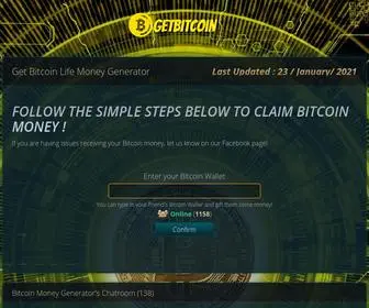 Getbitcoin.life(Bitcoin Money Adder & Generator Online 2020) Screenshot