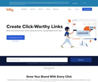 Getbitly.com(Free URL shortener to create perfect URLs for your business. Bitly) Screenshot