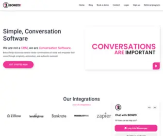 Getbonzo.com(Conversation Software) Screenshot