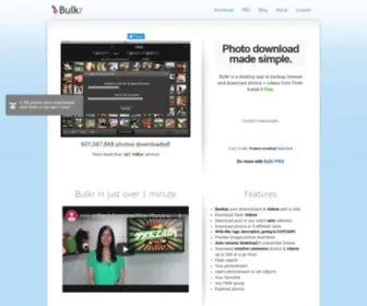 Getbulkr.com(Backup, download flickr photos, videos, sets & more) Screenshot