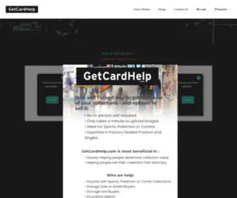 Getcardhelp.com(Trading card store) Screenshot