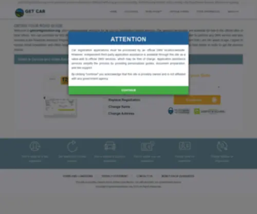 Getcarregistration.org(Getcarregistration) Screenshot