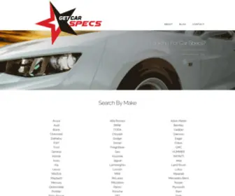 Getcarspecs.com(Get Car Specs) Screenshot