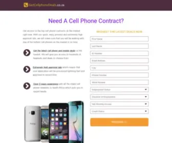 Getcellphonedeals.co.za(Get Cell Phone Deals & Contracts) Screenshot