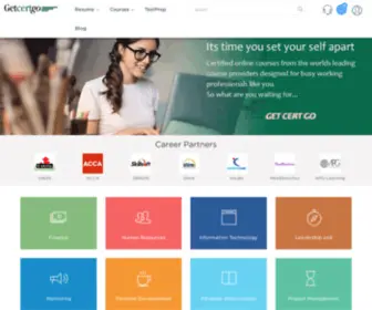 Getcertgo.com(Certification Courses for Professionals) Screenshot