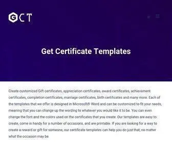 Getcertificatetemplates.com(Microsoft®) Screenshot