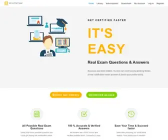 Getcertifiedfaster.com(Real certification exam questions and answers. Get Certified Faster) Screenshot