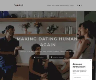 Getchorus.co(The Matchmaking App Where Friends Swipe for Friends) Screenshot