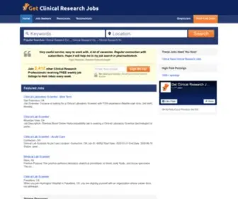 GetclinicalresearchJobs.com(Your Clinical Research Jobs Site @) Screenshot