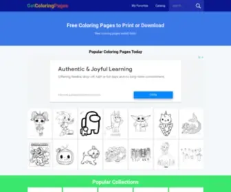 Getcoloringpages.com(Get coloring pages) Screenshot