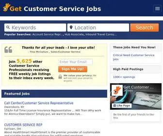 Getcustomerservicejobs.com(Your Customer Service Jobs Site @) Screenshot