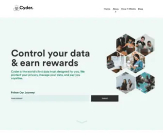 Getcyder.com(We believe users own their data and should be paid whenever their data) Screenshot