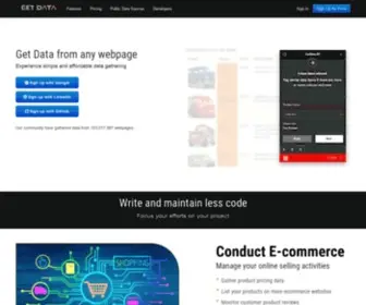 Getdata.io(Get AI training data from the Web) Screenshot