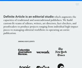 Getdefinite.com(An Editorial Studio) Screenshot