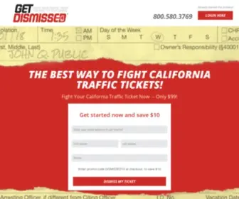 Getdismissed.com(Fight Your California Traffic Ticket Now) Screenshot