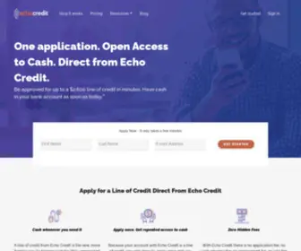 Getechocredit.com(A Line of Credit Loan from Echo Credit) Screenshot