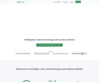 Getecologic.com(Free Tailored Energy and Carbon Advice) Screenshot