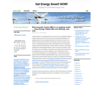 Getenergysmartnow.com(Blogging for a sustainable energy future) Screenshot