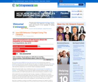 Getentrepreneurial.com(Small business resources and advice about entrepreneurial info) Screenshot