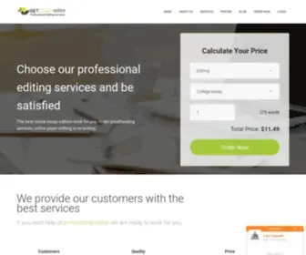 Getessayeditor.com(Paper Editing Services) Screenshot