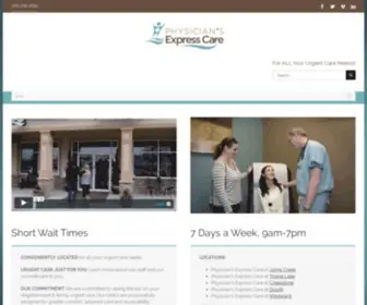 Getexpresscare.com(Physician’s Express Care) Screenshot