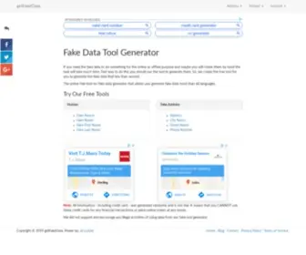 Getfakedata.com(The online free tool to create fake data) Screenshot