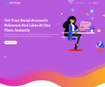 Getfans.org(SMM (Social Media Marketing)) Screenshot