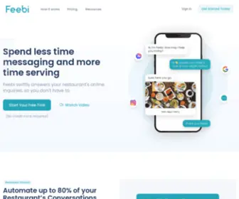 Getfeebi.com(Smart Restaurant Chatbot) Screenshot